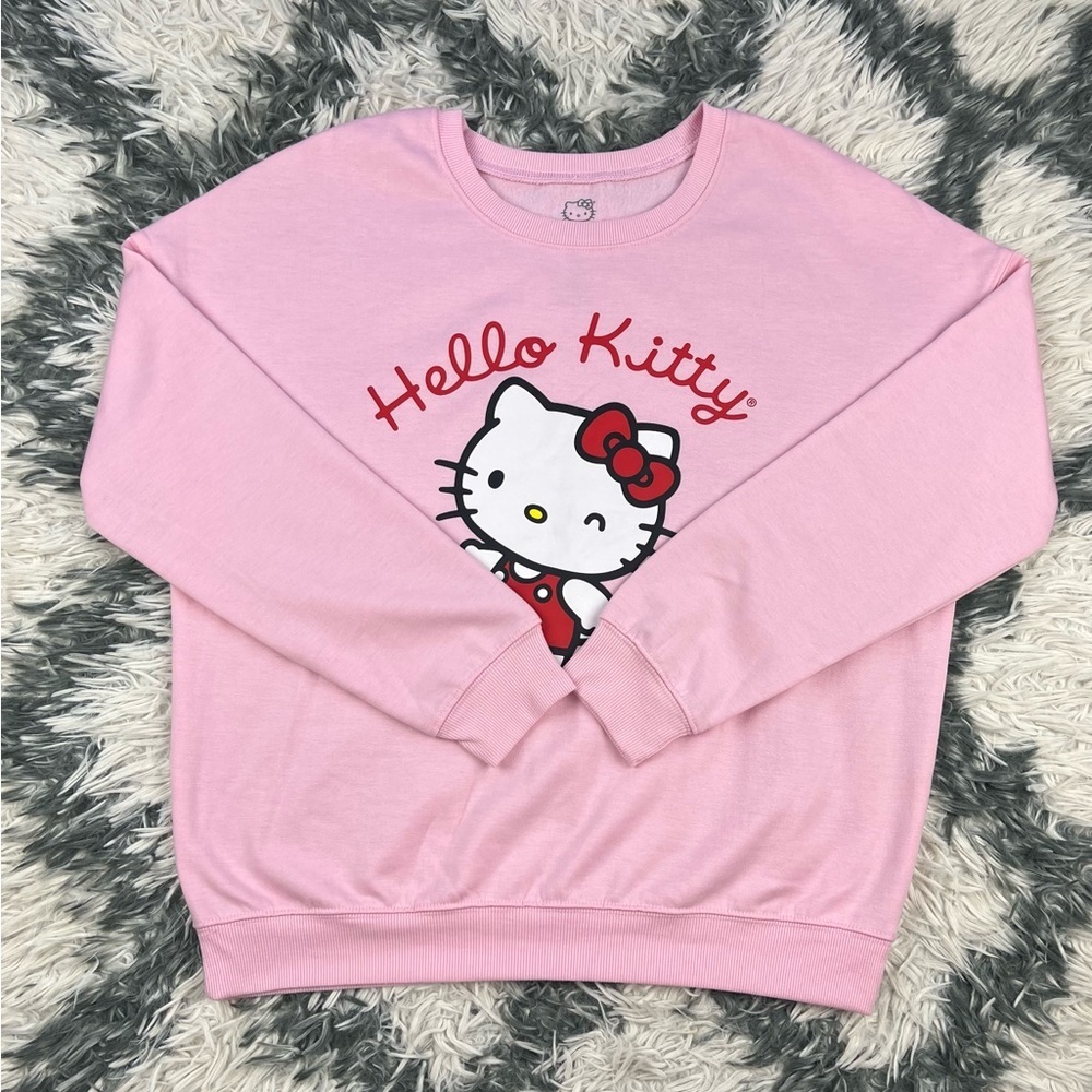 Hello Kitty by Sanrio Women's Pink Long Sleeve Shirt Size Medium